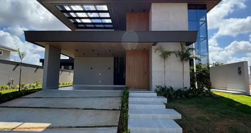 Casa nova com 3 suítes e área gourmet com piscina lado da sombra no alphaville natal