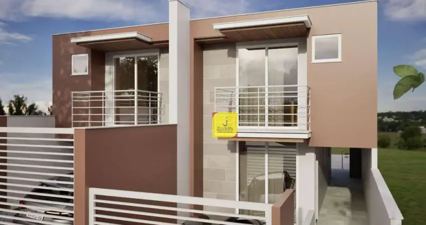 Casa duplex com 2 quartos (suíte), espaço gourmet, quintal e garagem no São Pedro