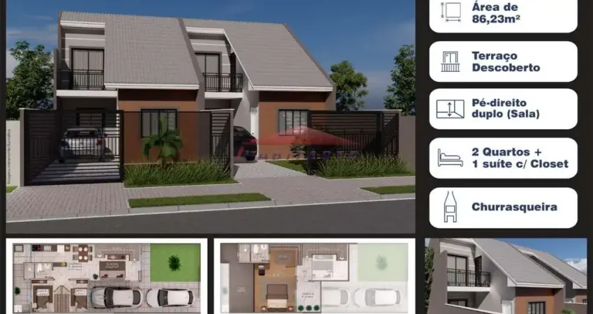 Imperdível: casa à venda em curitiba-pr, bairro cajuru, 3 quartos, 1 suíte, 2 banheiros, 2 vagas de garagem, 86m² de área.