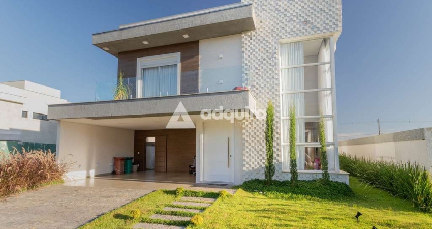 Lindo Sobrado Semi mobiliado à venda em Condomínio, Jardim Carvalho, Ponta Grossa, PR - 4 quartos s