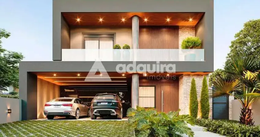 Casa em condomínio fechado com 3 quartos à venda na Rua João Silvio de Lara Machado, Jardim Carvalho, Ponta Grossa