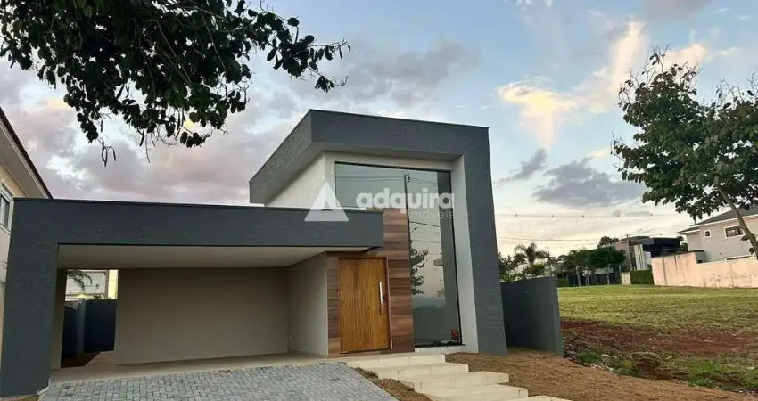 Casa à venda no condomínio alphaville, no jardim carvalho, ponta grossa, pr