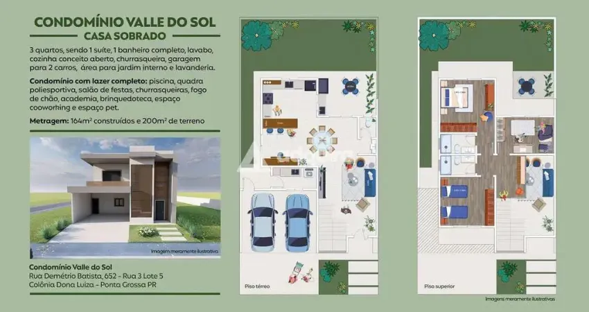 Casa com 3 quartos à venda na Rua Demétrio Batista, Colônia Dona LuÍza, Ponta Grossa