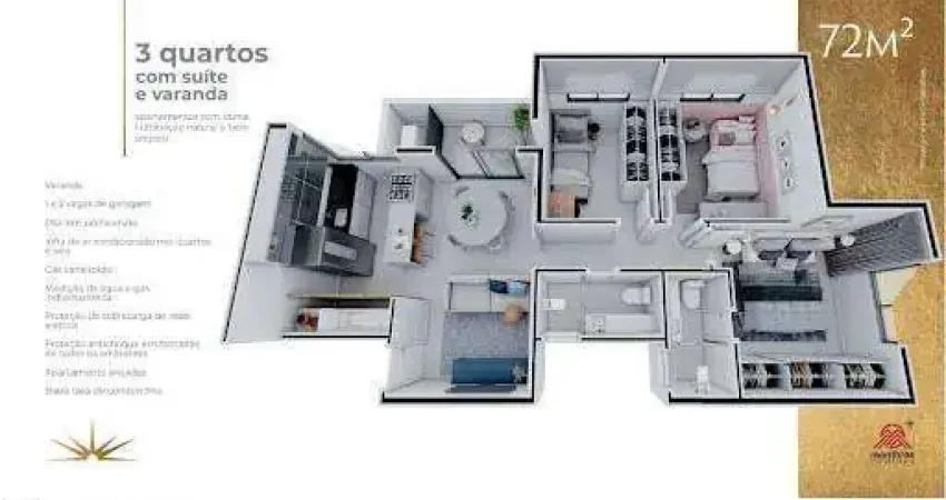 Apartamento com 3 quartos à venda no Ideal, Ipatinga 