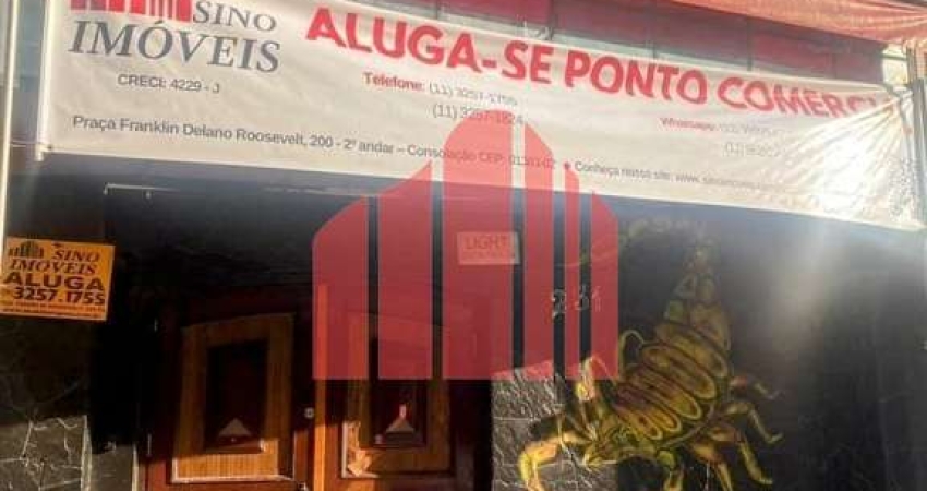Ponto comercial com pé direito duplo na Rua Nestor Pestana 231 , Consolação, SP