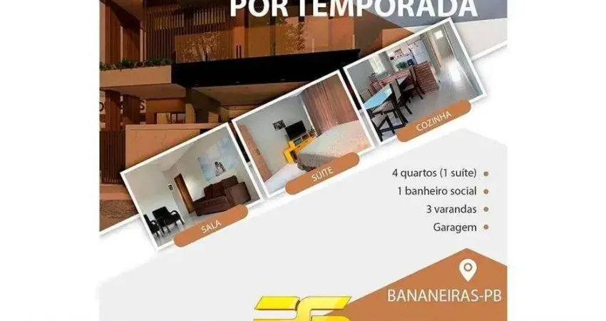 Casa Com 4 Dormitórios Para Alugar, 200 M² Por R$ 6.000/ - Bananeiras - Bananeiras/pb #cida