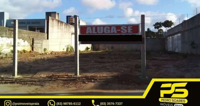 Terreno Para Alugar, 1000 M² Por R$ 30.000/mês - Estados - João Pessoa/pb