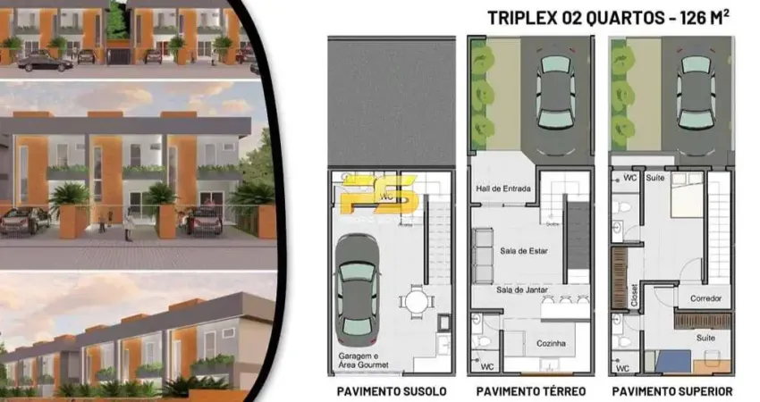 Lançamento em conde — condomínio benvenuti duplex e triplex a partir de r$ 340 mil