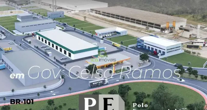 Terrenos de 1 000 M² para galpão  industrial na  BR 101 em Governador Celso Ramos SC.