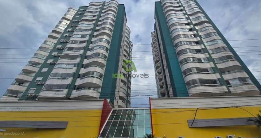 Apartamento mobiliado com vista para o mar, 108m², 2 vagas, andar alto em  Campinas, a 2 quadras da Beira-Mar!