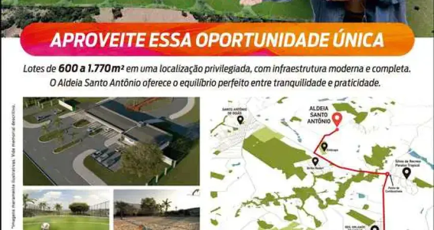 ALDEIA SANTO ANTONIO - Terreno em Condomínio Aldeia Santo Antônio