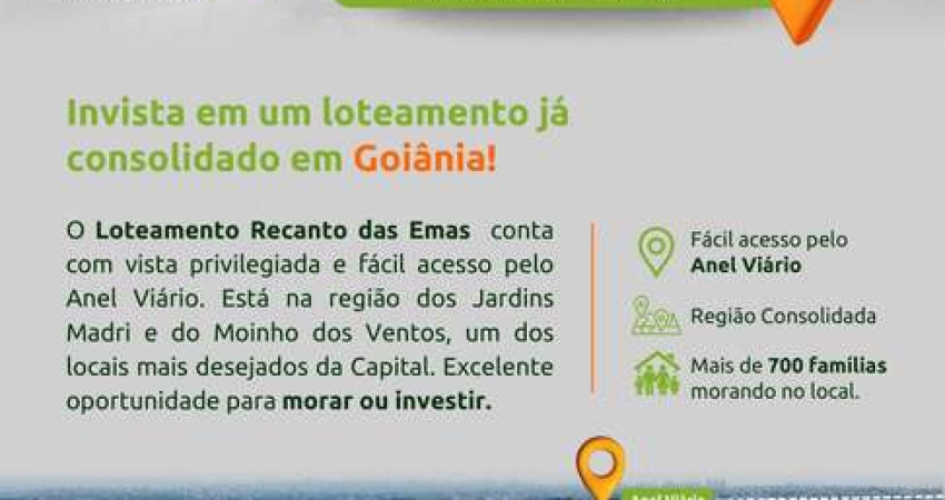 Terreno à venda na Rua Ema7, Residencial Recanto das Emas, Goiânia