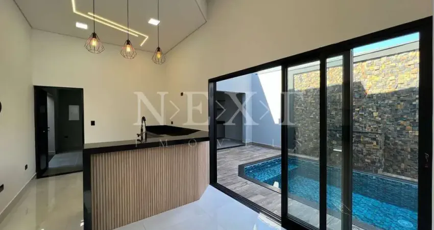 Casa nova à venda com 03 dormitórios sendo 01 suíte, no parque universitário em americana-sp