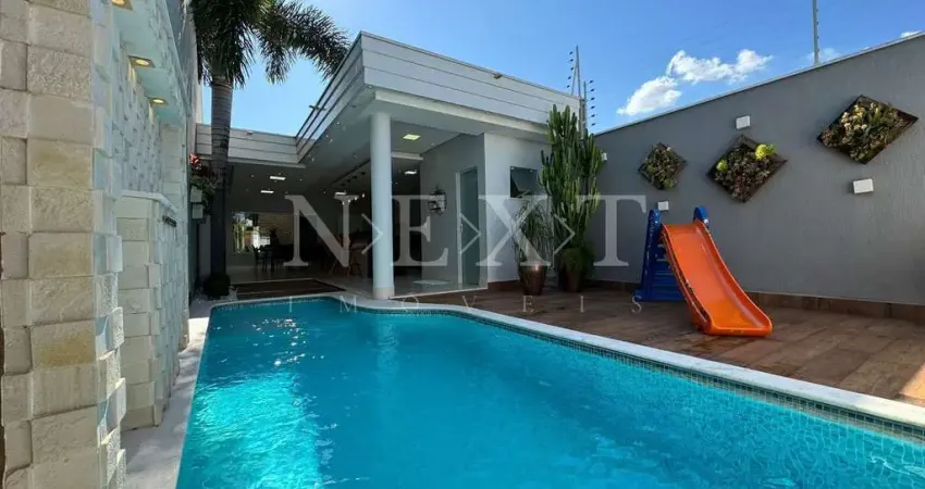 Casa alto padrão à venda no terramérica com 150m de espaço gourmet com piscina aquecida