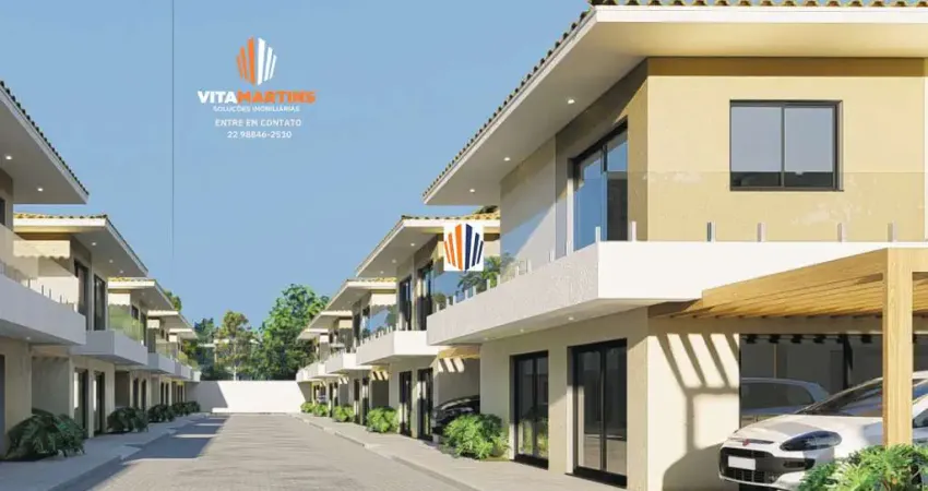 LANÇAMENTO - Casa em Condomínio de 4 quartos FRENTE CANAL à venda no Portinho em Cabo Frio/RJ por R$ 1.740.000,00