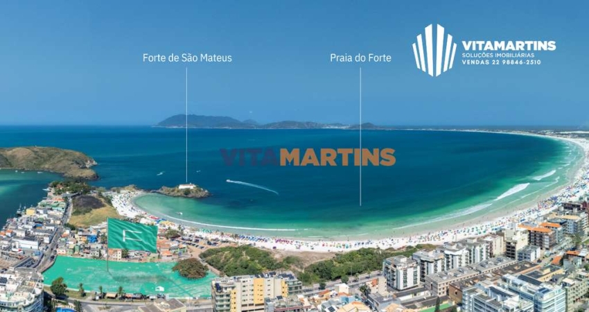 Lançamento! Studios à venda 'pé na areia' em Cabo Frio/RJ por R$ 671.499,94