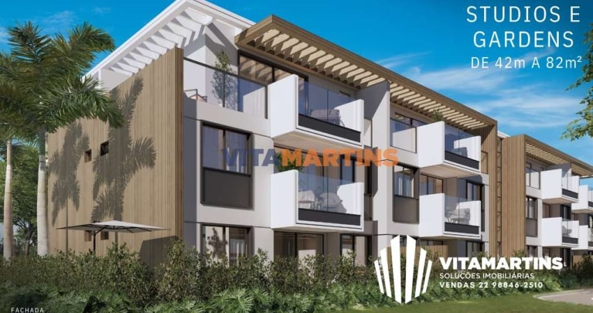 Lançamento! Studios à venda 'pé na areia' em Cabo Frio/RJ por R$ 776.910,00