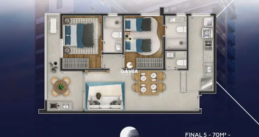 Apartamento com 2 quartos à venda no Marapé, Santos 