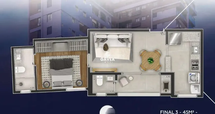 Apartamento com 1 quarto à venda no Marapé, Santos 