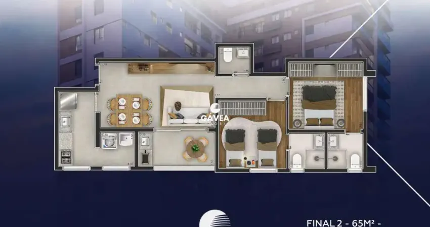 Apartamento com 2 quartos à venda no Marapé, Santos