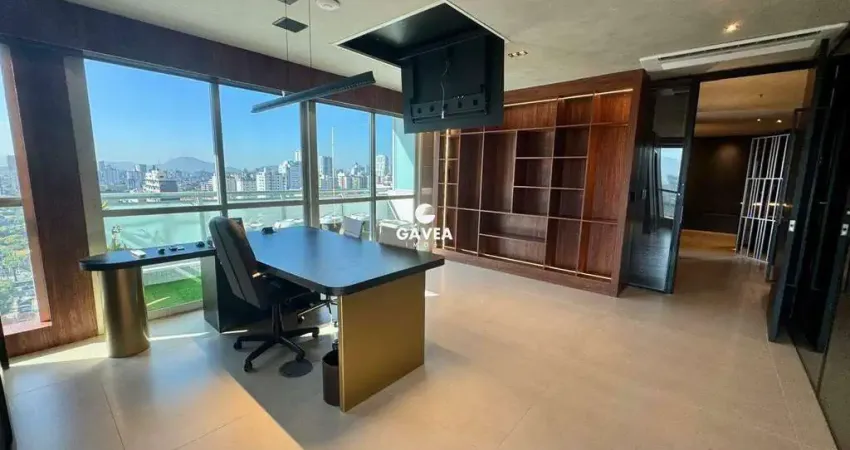 Conjunto comercial/sala para aluguel no gonzaga em santos.