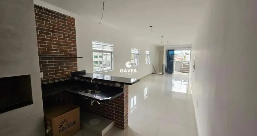 Sobreposta alta duplex com 3 dormitórios sendo duas suíte e piscina no embaré em santos