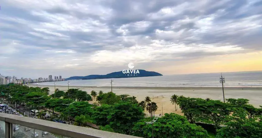 Apartamento 3 dormitórios com suíte, frente e vista mar no gonzaga, santos – aceita financiamento