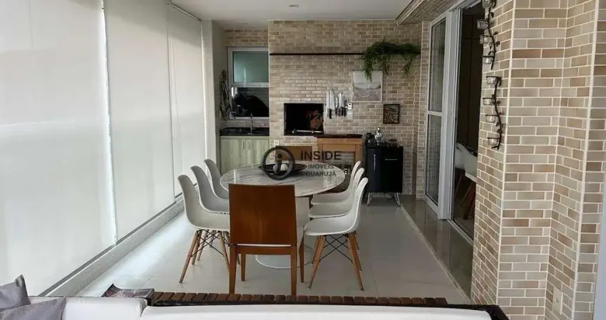 Apartamento com varanda gourmet e vista mar