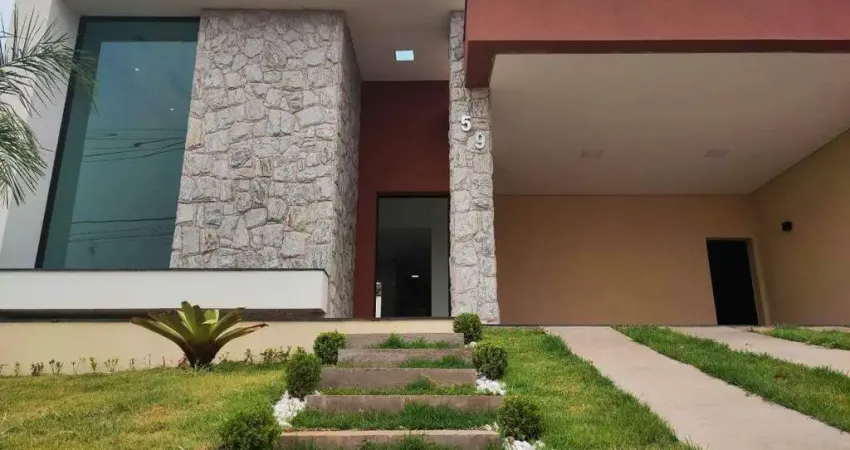 Casa de alto padrão à venda de 286m², com 3 quartos, sendo 2 suítes, e 3 banheiros no condomínio fechado soleil