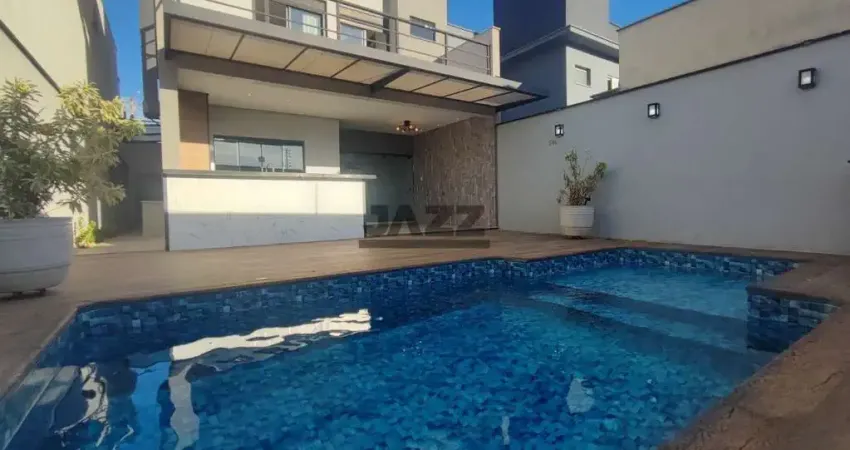 Sobrado à venda com 3 suítes, 5 banheiros, piscina e 2 vagas de garagem no condomínio lazuli club
