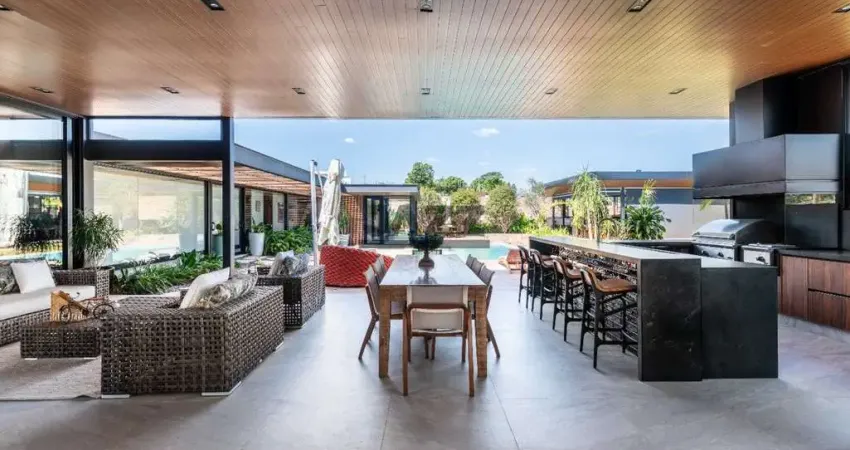 Mansão térrea estilo open concept no reserva petrus, em indaiatuba