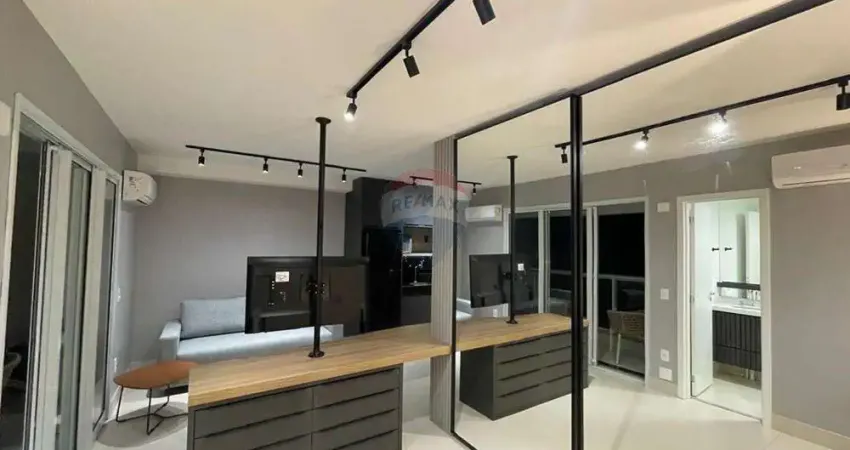 Re/max aluga studio mobiliado mandarim guanabara 41m2- r$ 4.000,00