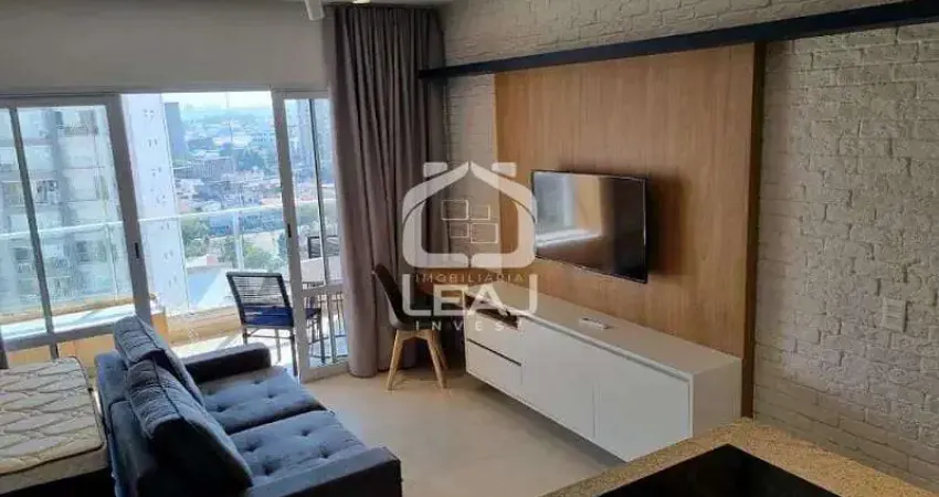 Apartamento mobiliado para locação, 42m², campo belo, 1 dormitório, 1 vaga - r$ 4.440,00 (pacote) -