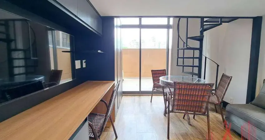 Studio mobiliado com 1 dormitório para locação, com 30 m² - perdizes