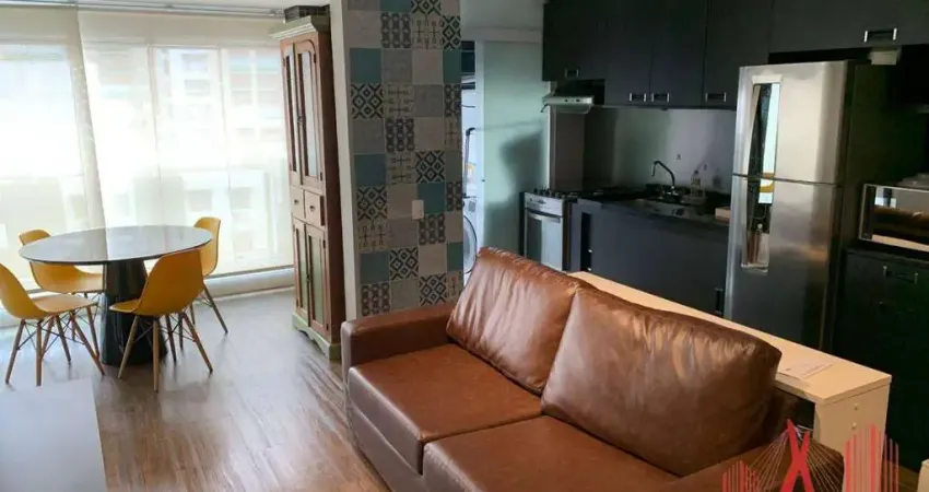 Apartamento MOBILIADO com 1 dormitório, 1 vaga de garagem à Venda, com 52 m² - Consolação