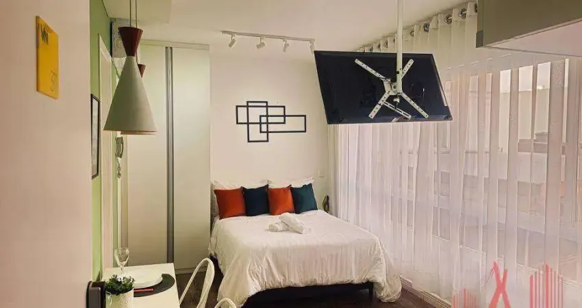 Apartamento Studio MOBILIADO para Locação com 1 dormitório, 1 vaga de garagem, com 32 m² - Perdizes