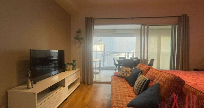 Apartamento Studio MOBILIADO para Locação com 1 dormitório, 1 vaga de garagem, com 42 m² - Consolação