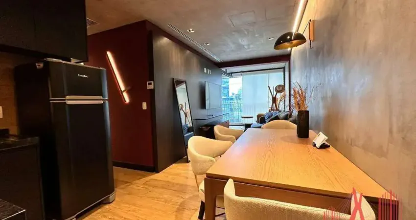Apartamento MOBILIADO à Venda ou Locação com 1 dormitório, 1 vaga de garagem, com 60,988 m² - Itaim Bibi