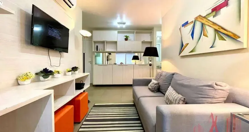 Apartamento mobiliado para locação com 1 dormitório, 1 vaga de garagem, com 52 m² - consolação