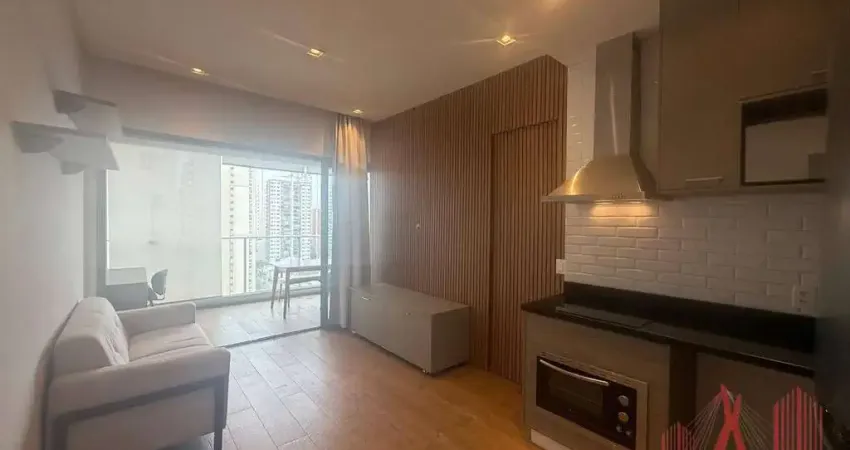 Apartamento mobiliado para locação com 1 dormitório, 1 vaga de garagem, com 45 m² - moema