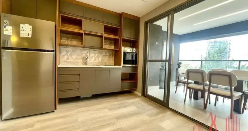 Apartamento mobiliado para locação com 1 dormitório, 1 vaga de garagem, com 54 m² - higienópolis