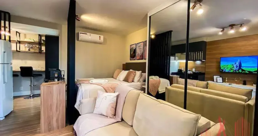 Studio mobiliado e decorado para locação com 1 dormitório, com 40 m² - moema