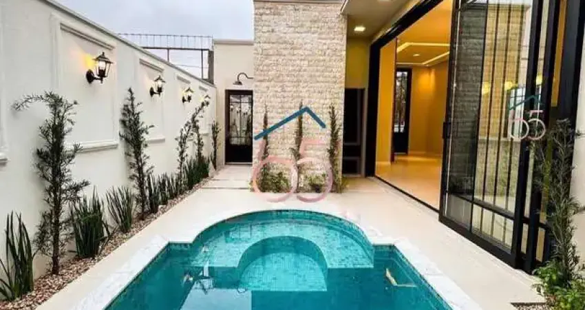 Casa térrea neoclássica  á venda no  condomínio florais do parque