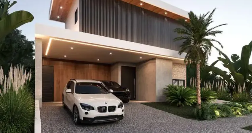 CASA TERREA COM QUATRO SUITES A VENDA NO PARQUE BRASIL 500- COND. SANTORINI - PAULÍNIA SP