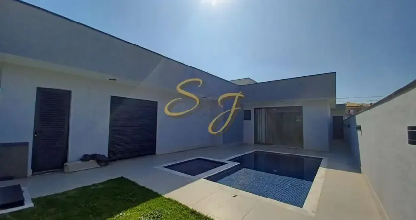 Casa térrea semi nova a venda com 3 suítes e piscina, Parque Brasil 500, Paulinia/SP