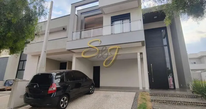 Fantástica casa - sobrado com 3 suítes, 3 salas, amlo quintal com piscina, condomínio terras da estância, vil monte alegre, paulínia/sp