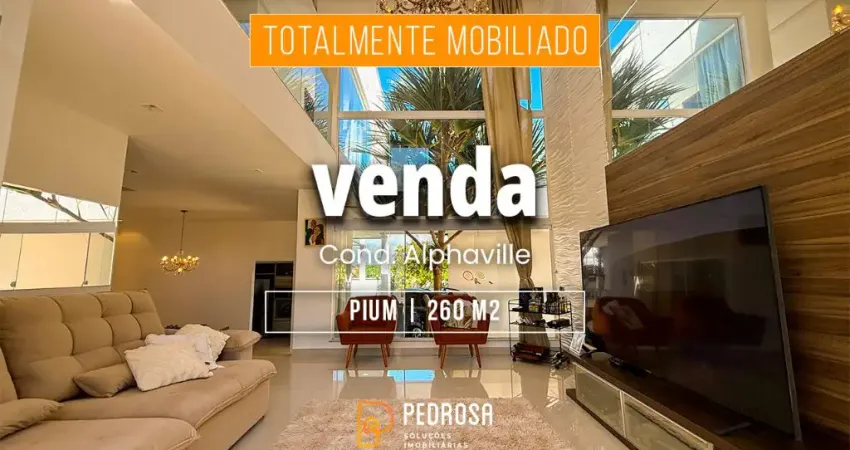 VENDA | 260 m2 | R$ 2.200 M | 4 suítes | Mobiliada | Energia Solar | Lote de esquina