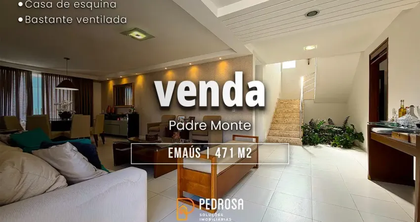 Ótima casa duplex de esquina a venda de 417 m2 com 4 quartos e 2 vagas em emaús natal/rn