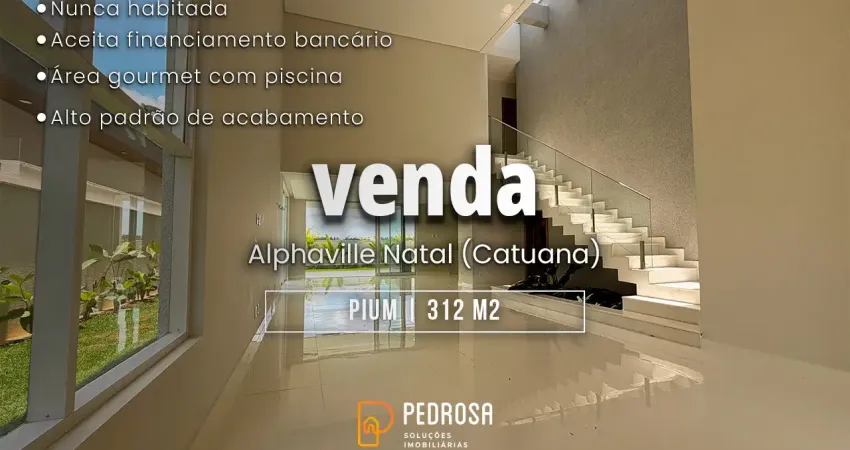 Casa duplex em condomínio a venda de 312 m2 com 4 suítes e piscina em alphaville catuana