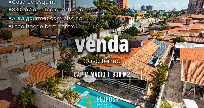 Casa térrea | 332m2 | 4/4 sendo 3 suítes | sombra | capim macio - natal - rn